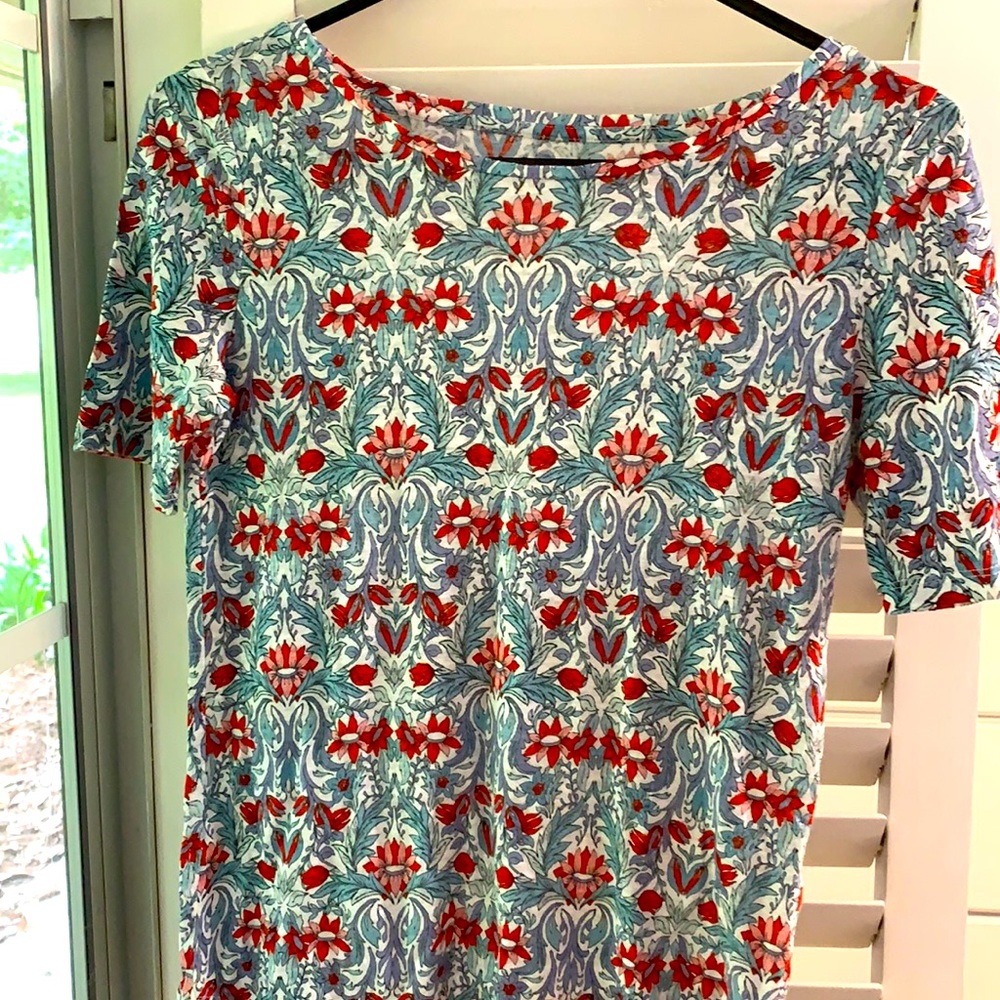 Loft || Blue and Red Dress Shirt || XS